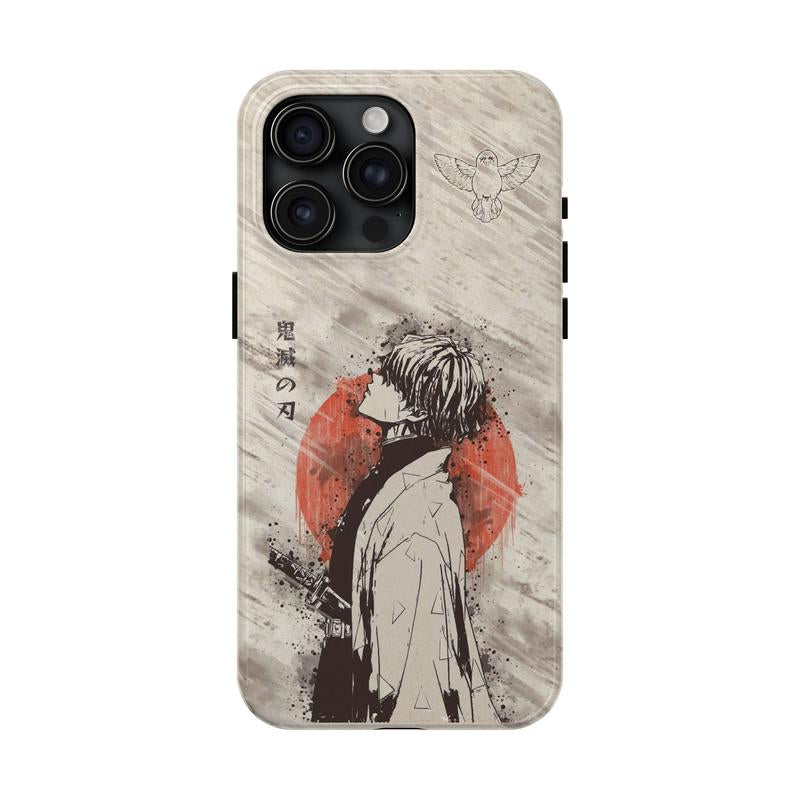 Demon Slayer Akaza & Zenitsu Phone Case - Retro Manga Design for iPhone 17 Pro Max