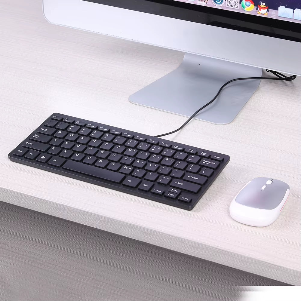 Hot Sale Keyboard Classic Delicate K1000 Super Slim USB Mini Multimedia Wired Keyboard 78 Keys Kaypad for Notebook