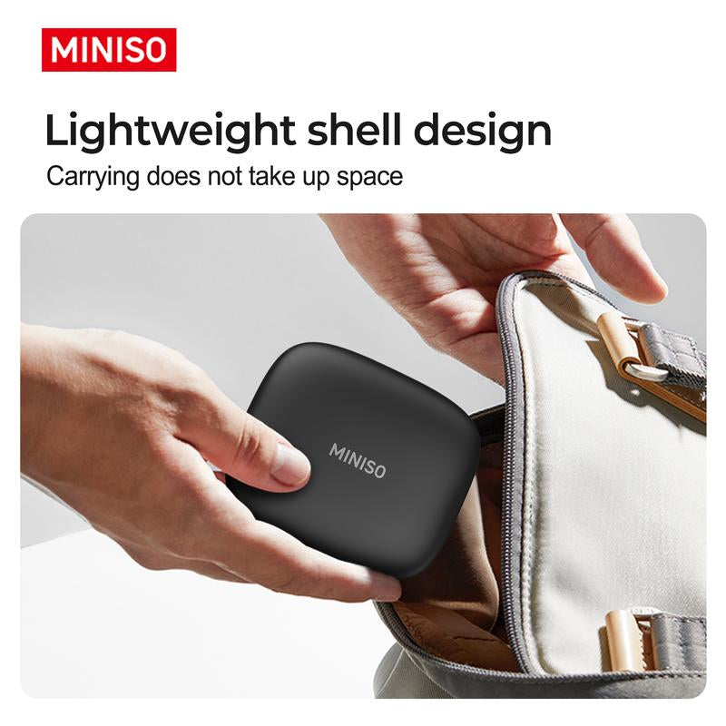 MINISO OWS Bluetooth Earphones, Digital Battery Display, Wireless Headset Headphones, IPX5 Waterproof & Sweatproof, Bluetooth for Gym, Traveling Gadgets, Gift Ideas for Men & Women