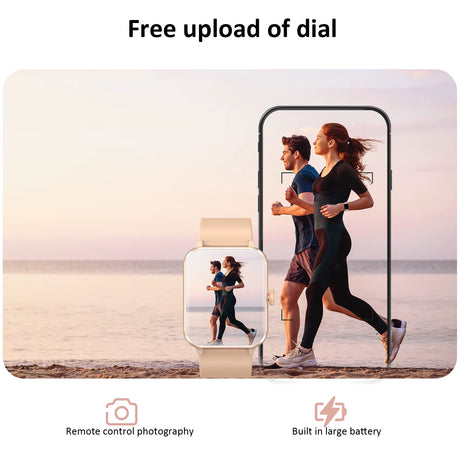 Smart Watch for Women 1.85” Full Touch HD Smartwatch Bluetooth Calling Fitness Tracking Watch with Voice Assistant