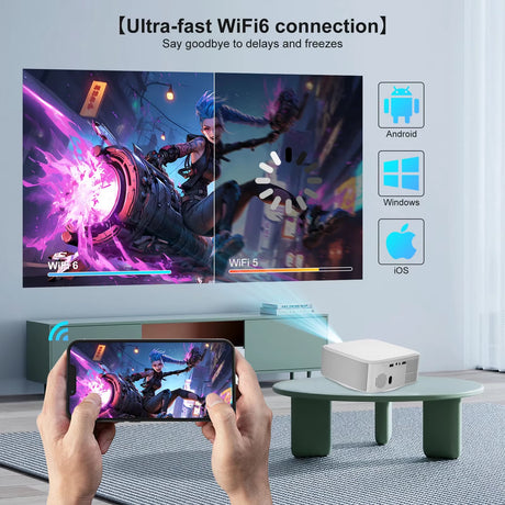 P92 Max Projector 4K Android 13 Whaleos Native 400ANSI Dual Wifi6 BT5.1 1920*1080P Cinema Home Theater Shipping from UK