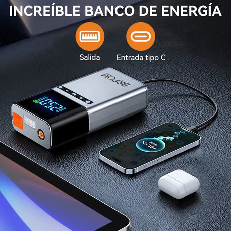 Portable Car Starter with Air Compressor 150 PSI 7500A Starter 12V Car Battery Starter Box Car Battery Jumper Starter