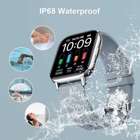Smart Watch, Fitness Tracker 1.69" Touch Screen Smartwatch Fitness Watch Heart Rate Monitor/Pedometer/Sleep Monitor.