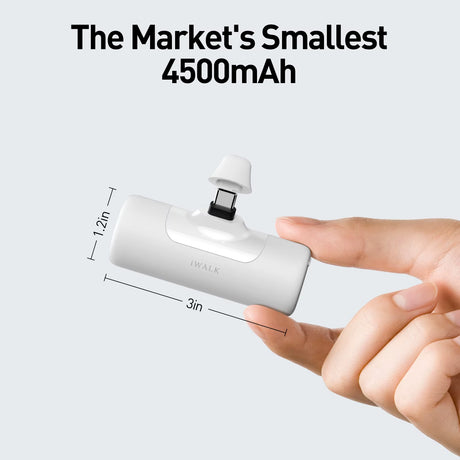 Capsule Portable Charger 4500Mah Power Banks :External Battery Pack for Iphone All Models, Samsung S24/23, Android