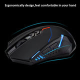 ET X-08 2000DPI Adjustable 7Button 2.4G Wireless Gaming Mouse Professional Wireless Gaming Mouse for Gamer Mute LED Mice for PC