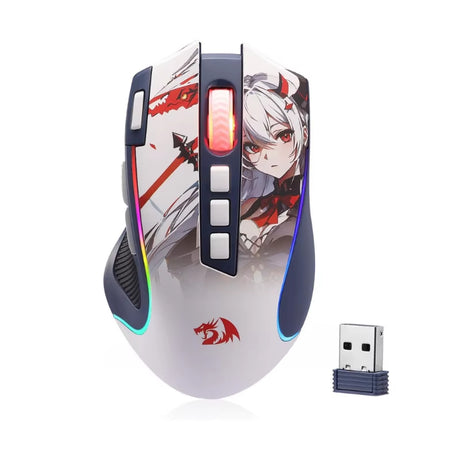 M612AK PRO RGB Gaming Mouse 8000 DPI Wired/Wireless Optical Mouse 9 Programmable Buttons 7 Backlit Modes