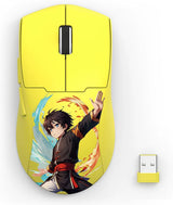 M918AK 3-Mode Wireless Gaming 55G Lightweight 26K DPI Ergonomic Natural Grip Build Mouse, White