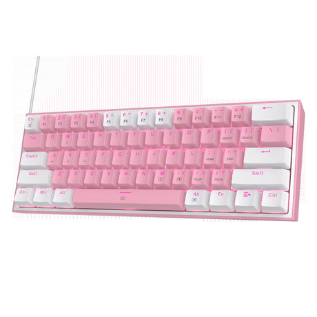 K617 Fizz 60% Wired RGB Gaming Keyboard, 61 Keys Hot-Swap Compact Mechanical Keyboard Red Switch
