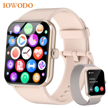 Smart Watch for Women 1.85” Full Touch HD Smartwatch Bluetooth Calling Fitness Tracking Watch with Voice Assistant