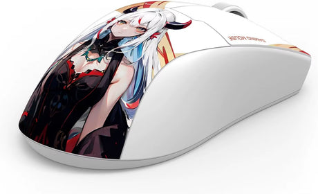 M918AK 3-Mode Wireless Gaming 55G Lightweight 26K DPI Ergonomic Natural Grip Build Mouse, White